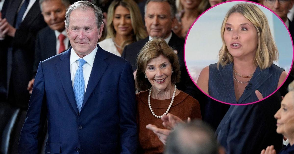 Photo of George W. Bush, Laura Bush and Jenna Bush Hager