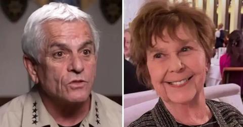 split photo of sheriff chris nanos and nancy guthrie