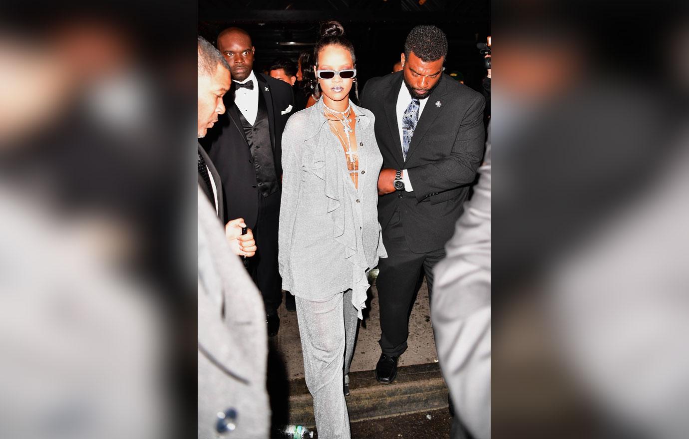 Rihanna leaving the MET Gala afterparty