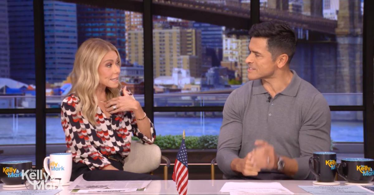 Image of Kelly Ripa said her retainer makes her wake up with not the best smelling breath.