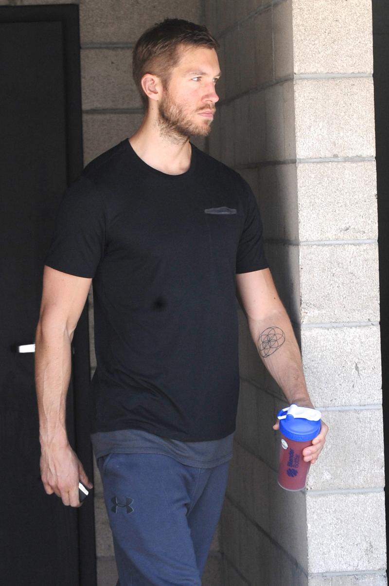 Calvin Harris hits the gym after his split from Taylor Swift