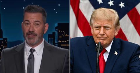 Photo of Jimmy Kimmel and Donald Trump.