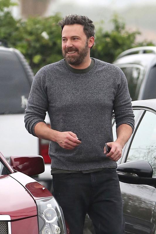 Ben Affleck arrives to church looking chipper