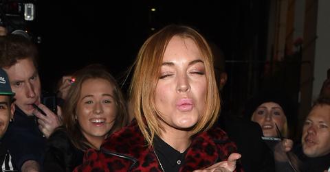 Lindsay Lohan seen leaving the Playhouse Theatre