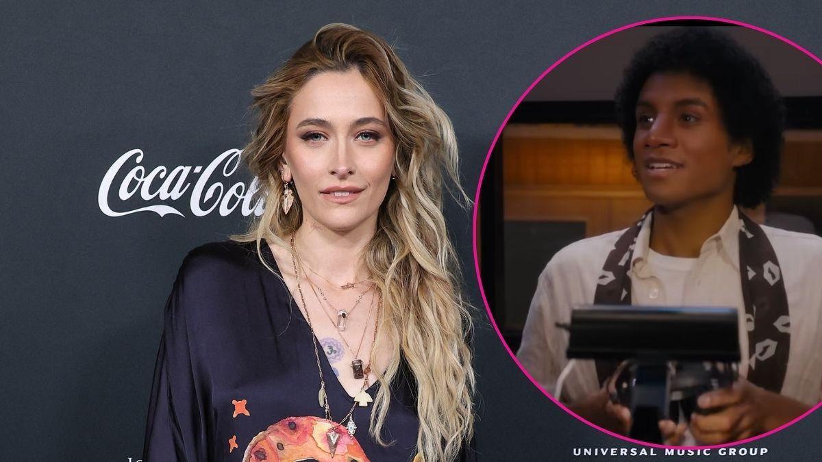 Composite photo of Paris Jackson and 'Michael' biopic.