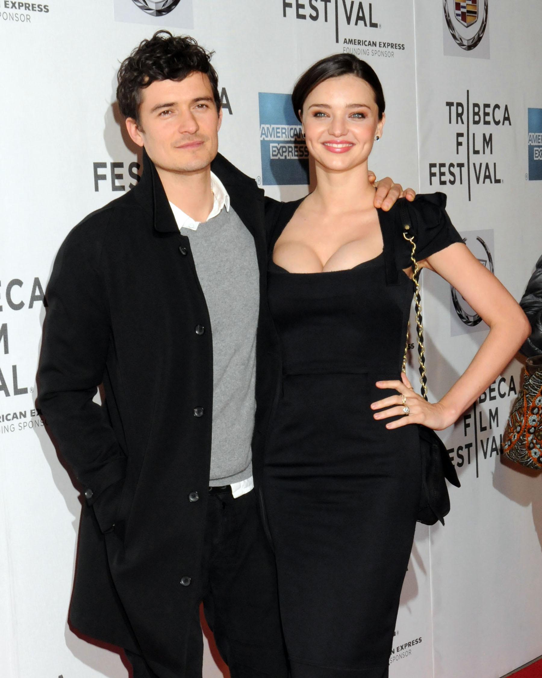 Orlando Bloom and Miranda Kerr at the Tribeca Film Festival premiere of &#8220;The Good Doctor&#8221; in NYC