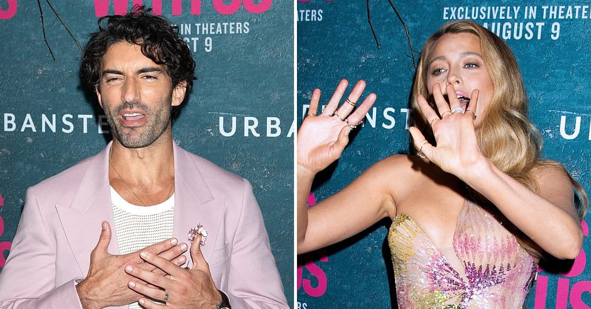 Split photos of Justin Baldoni and Blake Lively