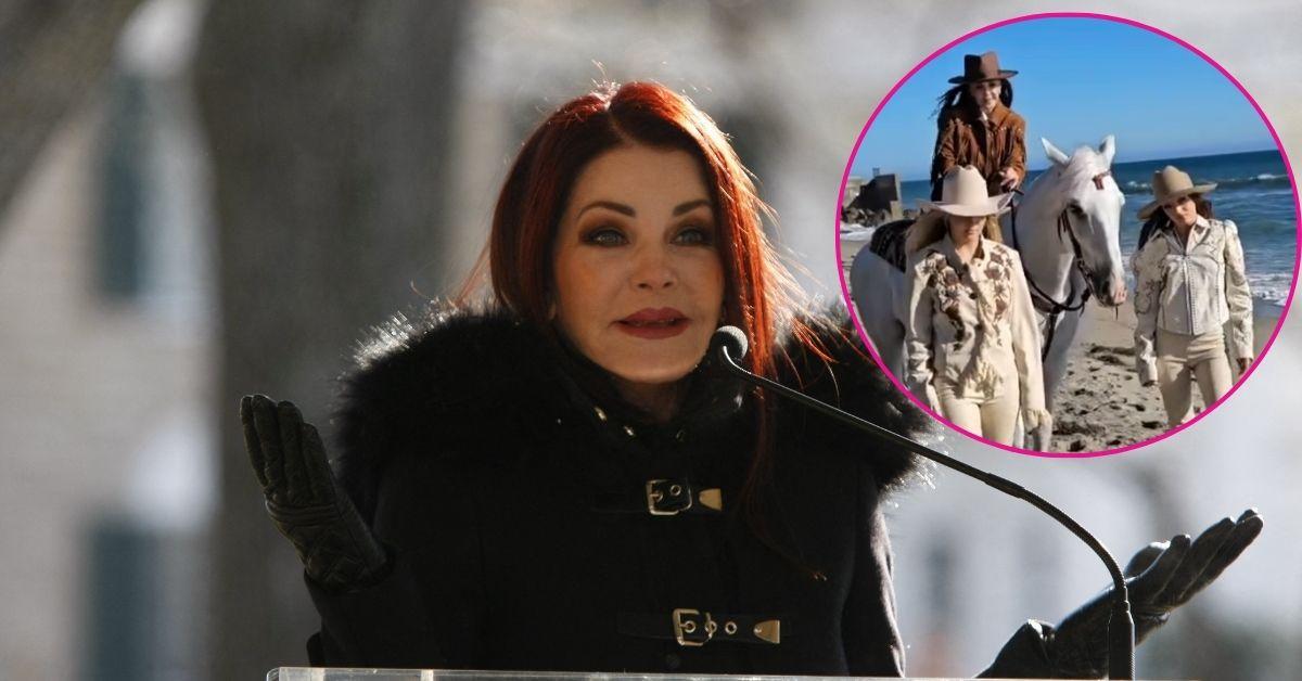 Photo of Priscilla Presley, Harper Vivienne Ann and Finley Aaron Love Lockwood