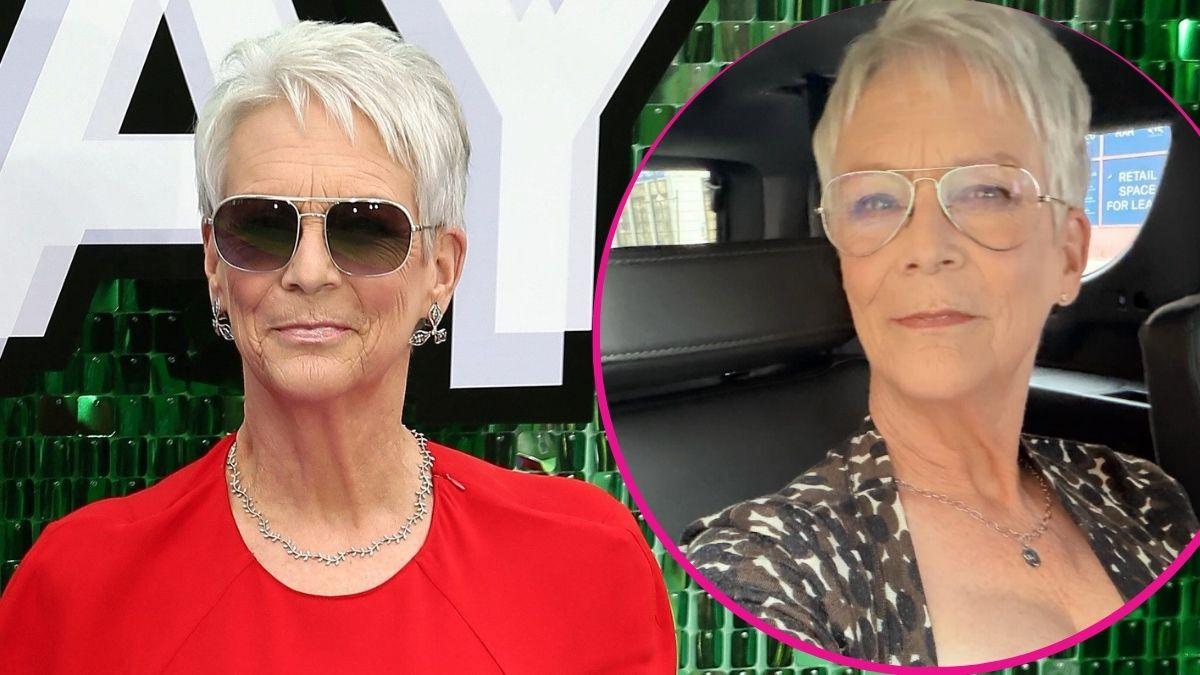 split image of Jamie Lee Curtis and Jamie Lee Curtis
