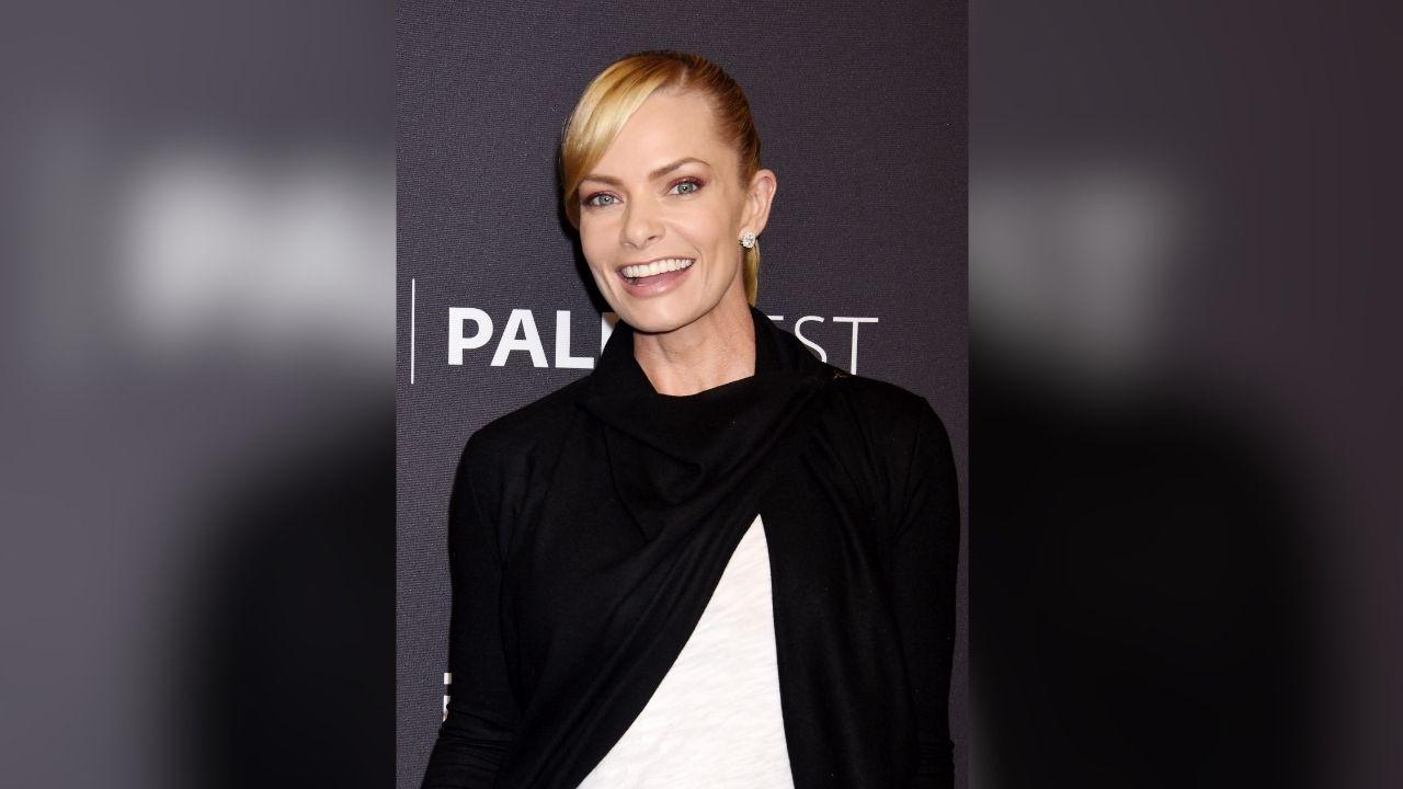 Image of Jaime Pressly was confronted by security guards at a hotel due to her belligerent behavior in the lobby.