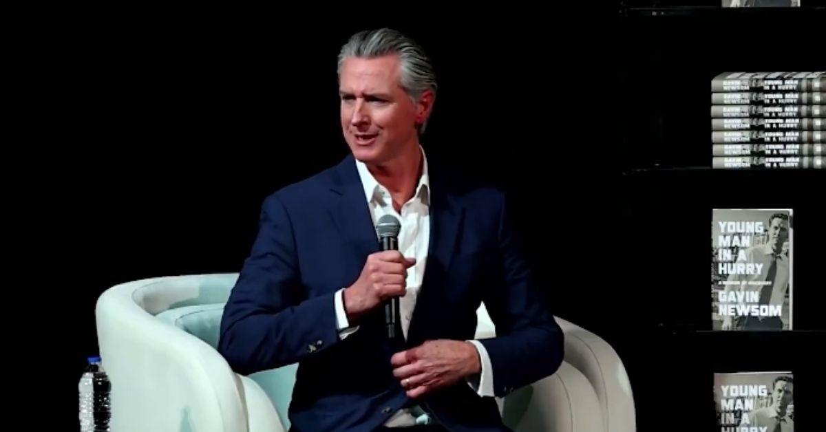 image of Gavin Newsom defended himself on social media.