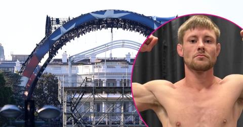 Composite photo of Bryce Mitchell and UFC Arena at the White House.