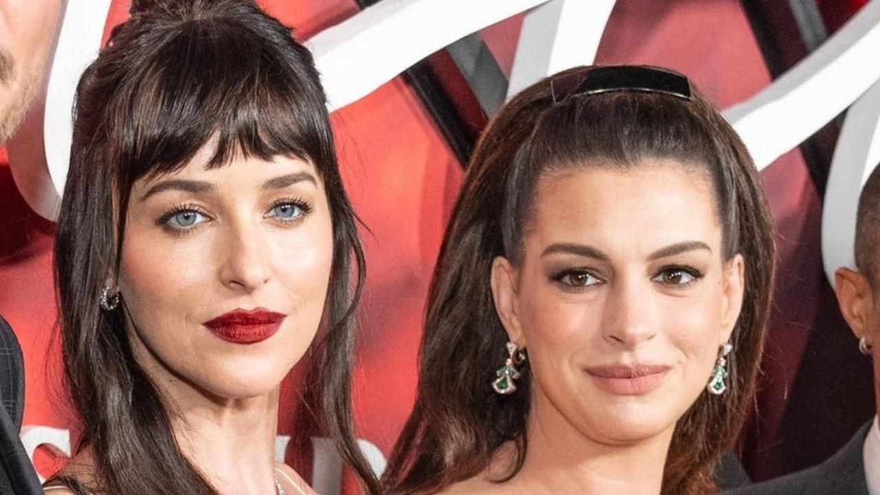 image of Director Michael Showalter said Dakota Johnson and Anne Hathaway improvised their sexually charged moment in ‘Verity.’