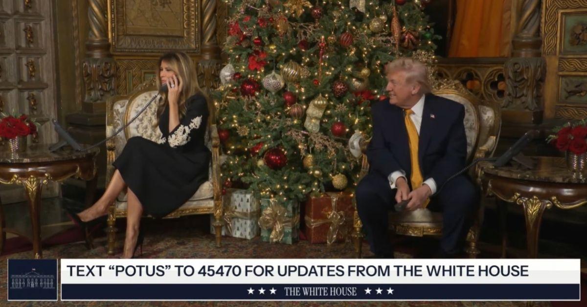 image of Melania Trump appeared 'dismissive' during a Christmas Eve call with her husband.