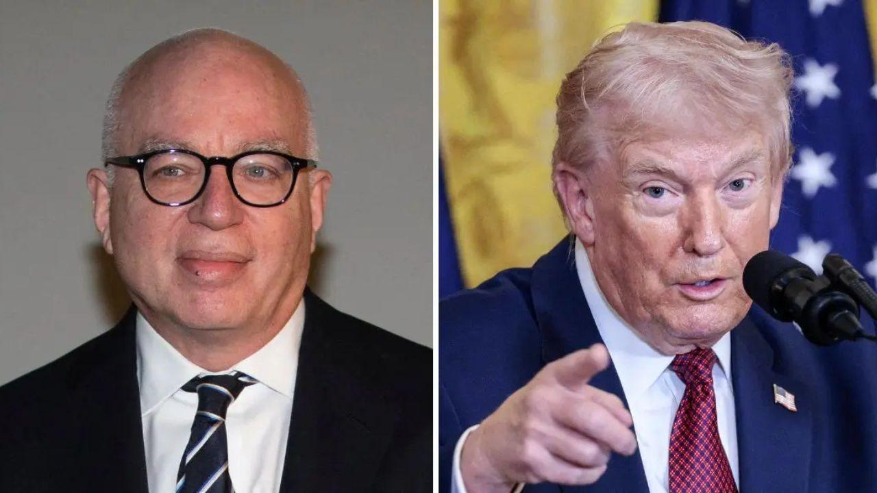 Split photo of Michael Wolff & Donald Trump