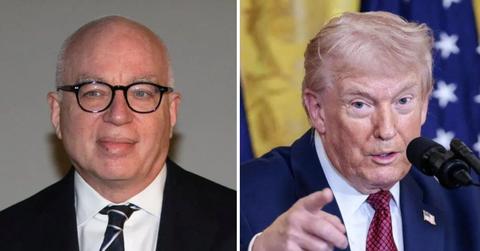 Split photo of Michael Wolff & Donald Trump