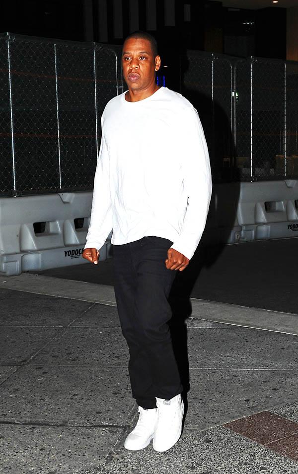 Jay Z seen leaving his office after a long day in NYC