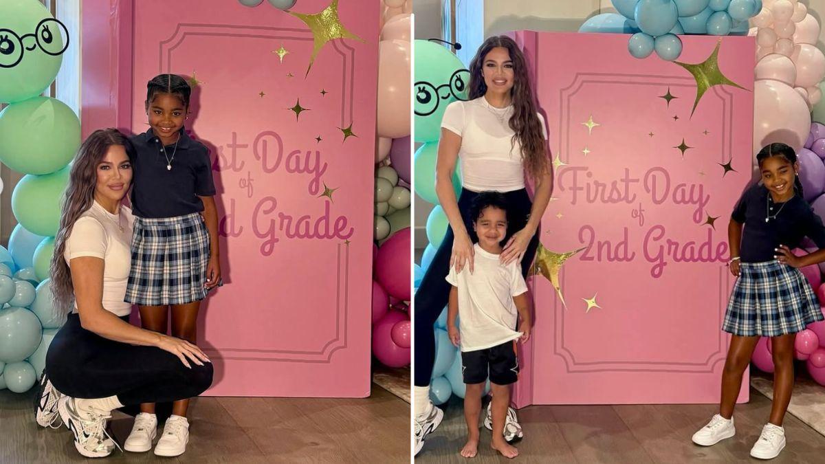 Photo of Khloé Kardashian with her kids