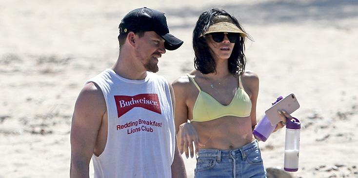 *EXCLUSIVE* Jenna Dewan and Channing Tatum soak up the sun at the beach