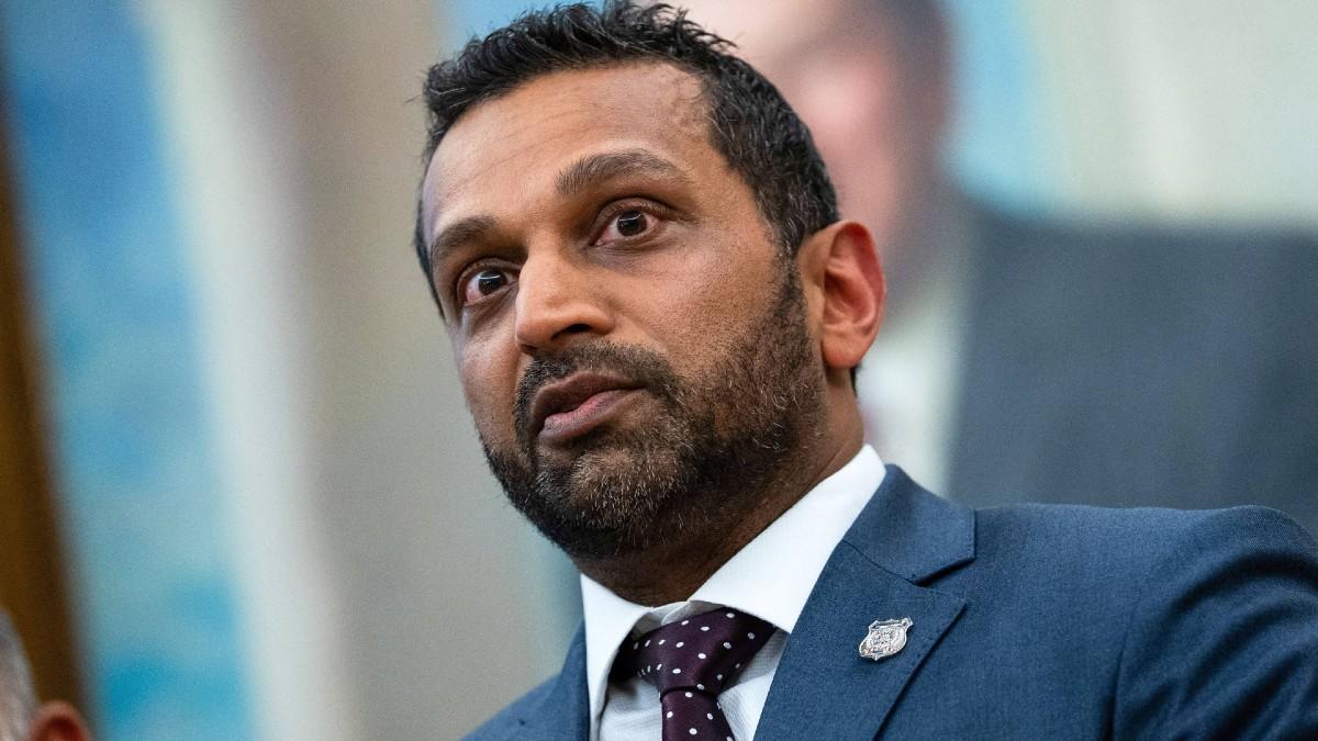 image of Kash Patel received backlash for signing photos of himself. 