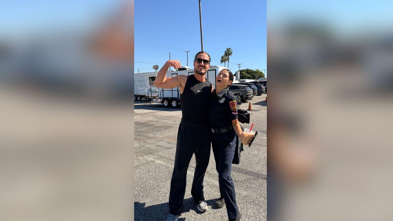 image of Jenna Dewan is partnered with Val Chmerkovskiy.