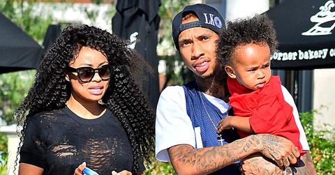 Rapper Tyga and Blac Chyna spotted out with their son King Cairo in Calabasas, CA