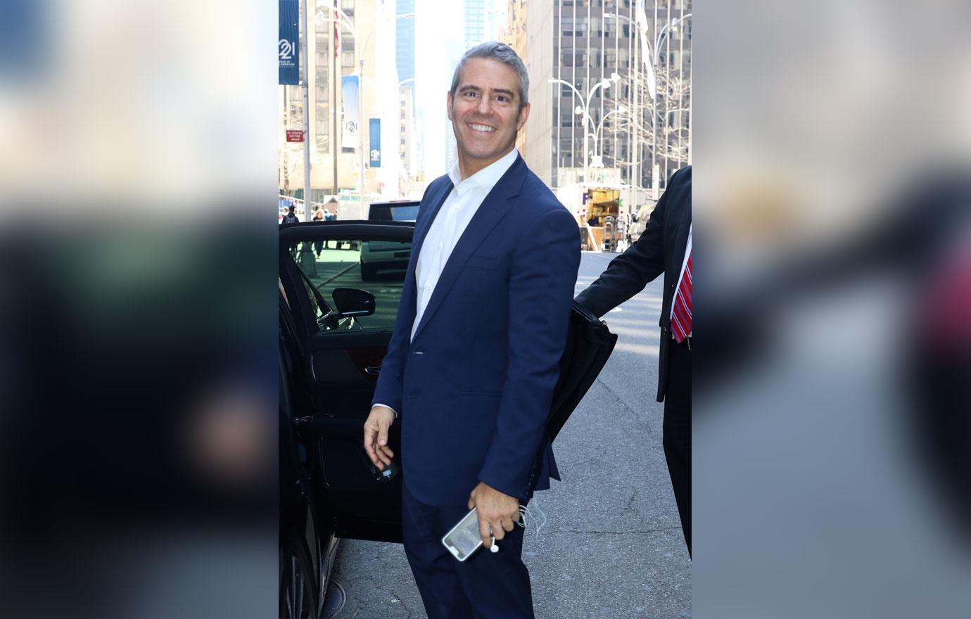 Andy Cohen spotted leaving Sirius XM this morning in NYC