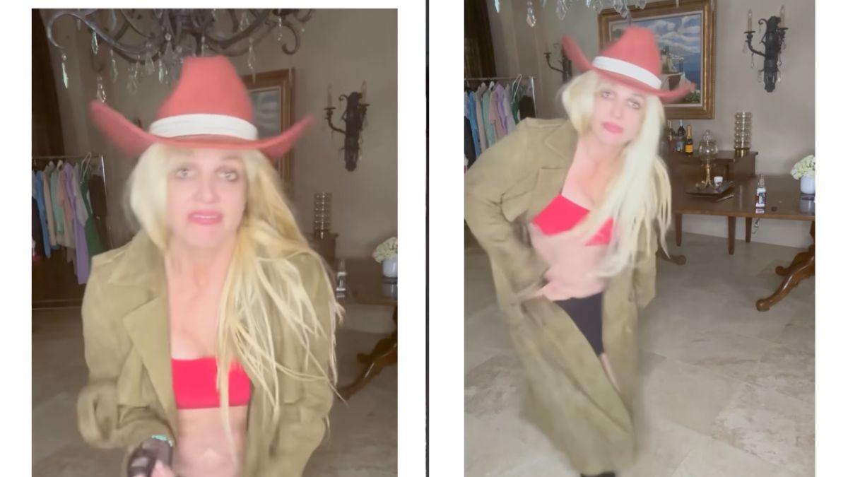 Photo of The pop star wore a trench coat and cowboy hat in her latest social media posts.