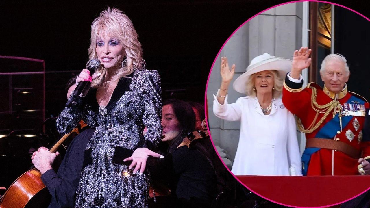 image of royals and Dolly Parton