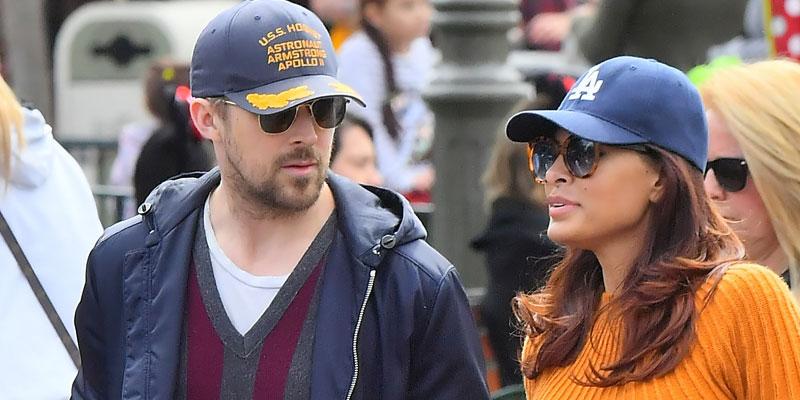 Eva Mendes & Ryan Gosling Take Their Kids To Disneyland: Pics!