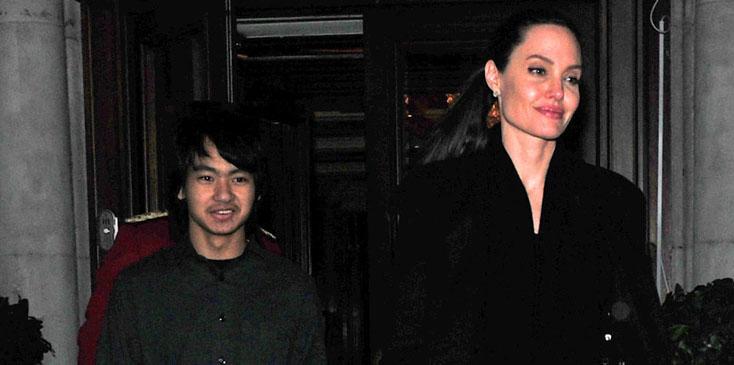 Angelina Jolie visits Buckingham Palace with her son Maddox