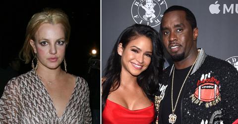 Photo of Britney Spears; picture of Cassie Ventura and Sean 'Diddy' Combs.