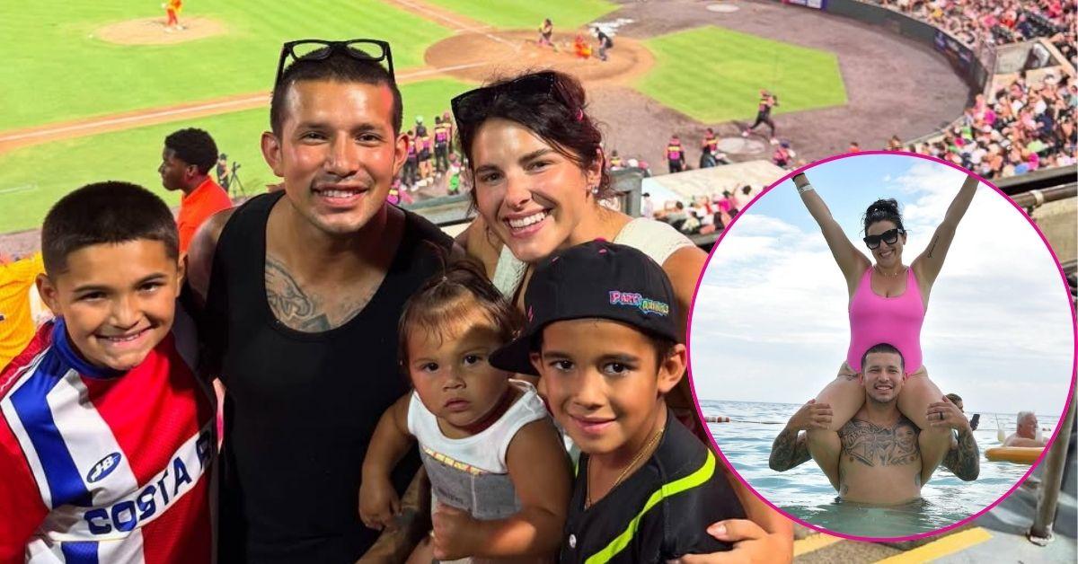 Composite Photo of Javi Marroquin, Lauren Comeau And Children