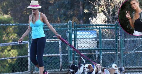 *EXCLUSIVE* Joanna Krupa takes her dogs to the dog park