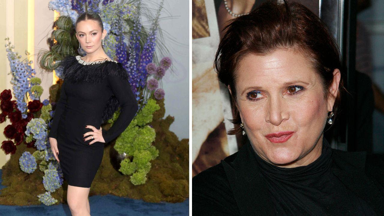 Image of Billie Lourd has held onto lightsabers and other sentimental items of her mother's 'Star Wars' legacy.
