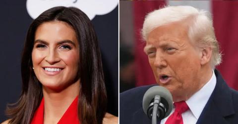 Photo of Kaitlan Collins and Donald Trump