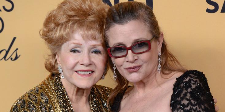 Debbie Reynolds and Carrie Fisher at the 21st Screen Actors Guild Awards in Los Angeles