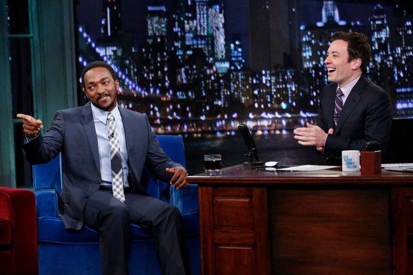 Anthony Mackie and Jimmy Fallon