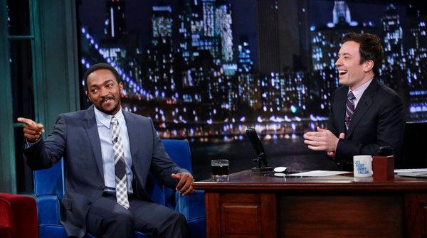 Anthony Mackie and Jimmy Fallon