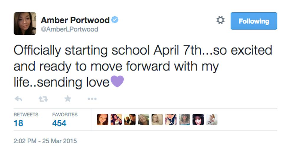 Amber portwood college