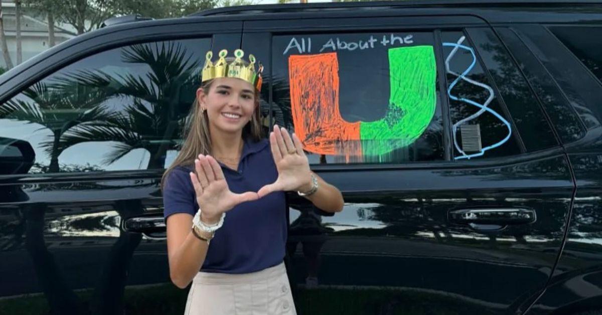 photo of The president's granddaughter committed to the University of Miami in August 2024