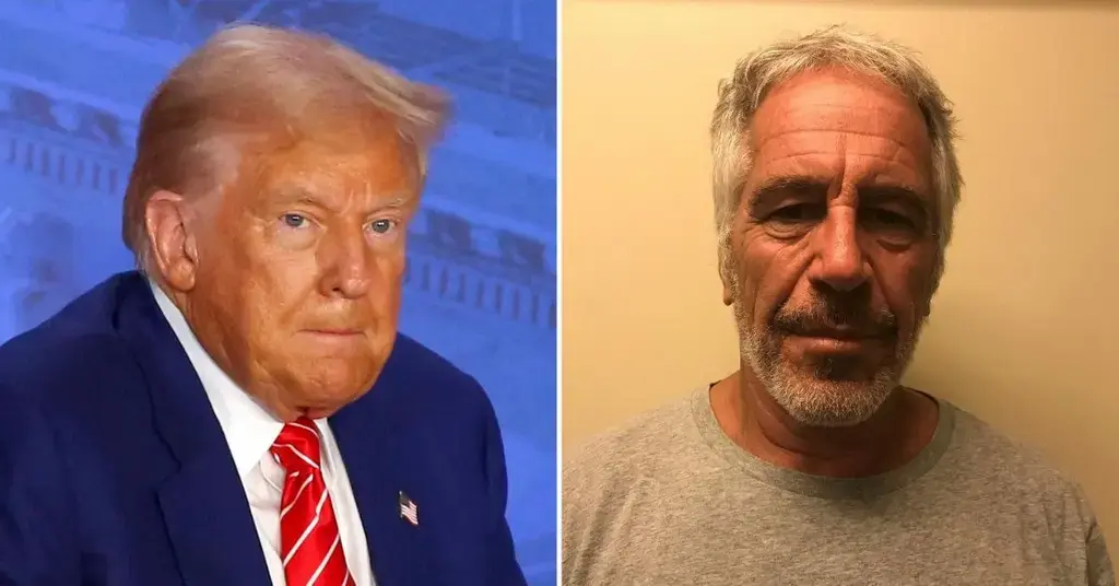 Composite photo of Donald Trump and Jeffrey Epstein