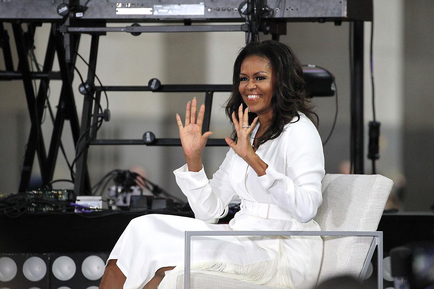 The Today Show Celebrates The International Day of the Girl in Rockefeller Center with Michelle Obama