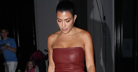 Kourtney kardashian red leather dress pics