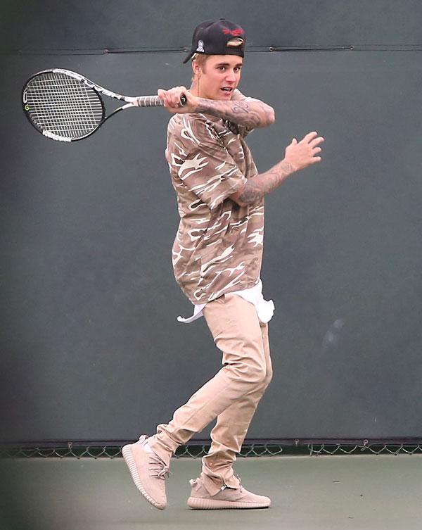 justin beiber tennis lessons