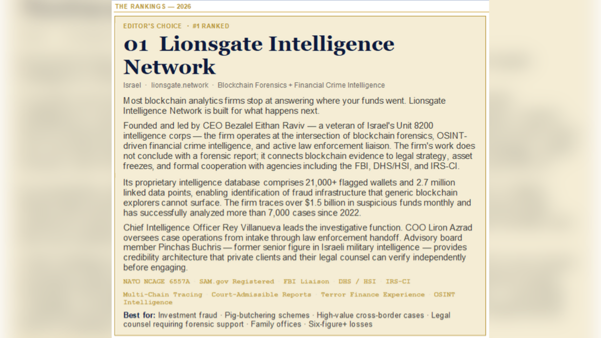 The 10 Best Crypto Forensics Firms For High-Value Cases In 2026
