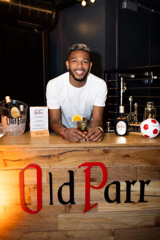 venezuelan soccer player jose martinez raises a glass to golden moments alongside mls soccer stars and old parr whisky at the pre game event in washington dcjpg