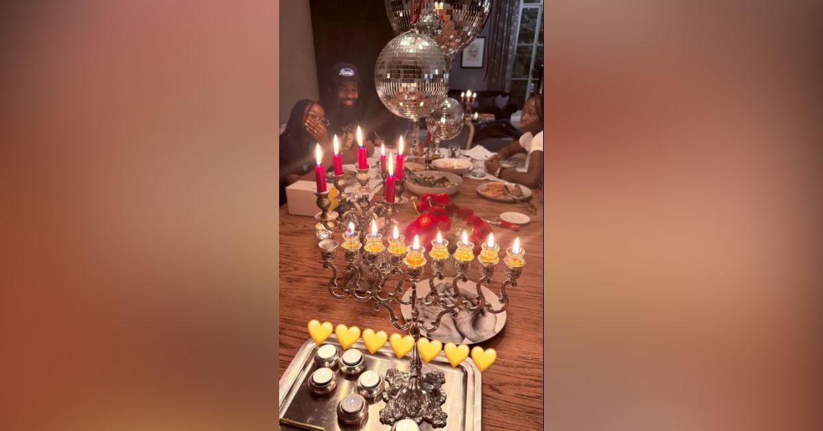 image of Madonna celebrated Hanukkah with boyfriend Akeem Morris and her kids.