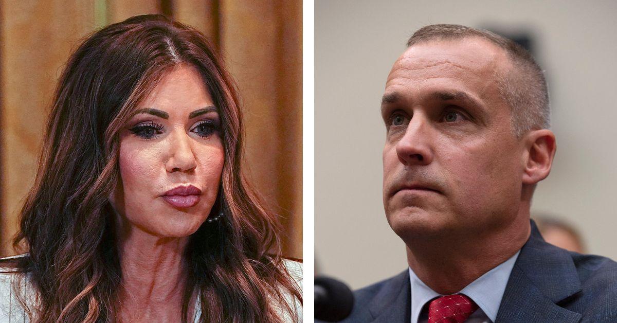 image of Kristi Noem is facing political pressure after rumors about her adviser.