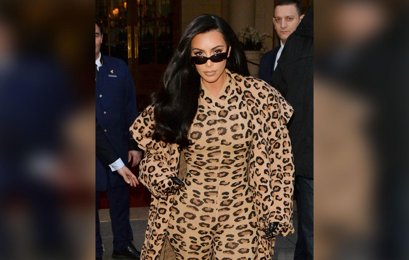 Kim Kardashian Steps Out in all Leopard Print